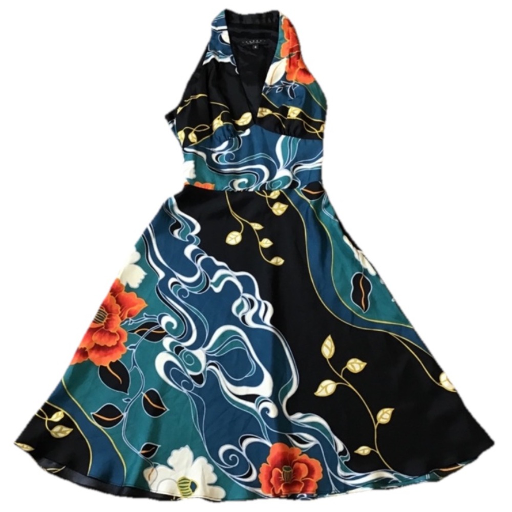 SILK Laundry by Shelli Segal Size 6 Halter Dress